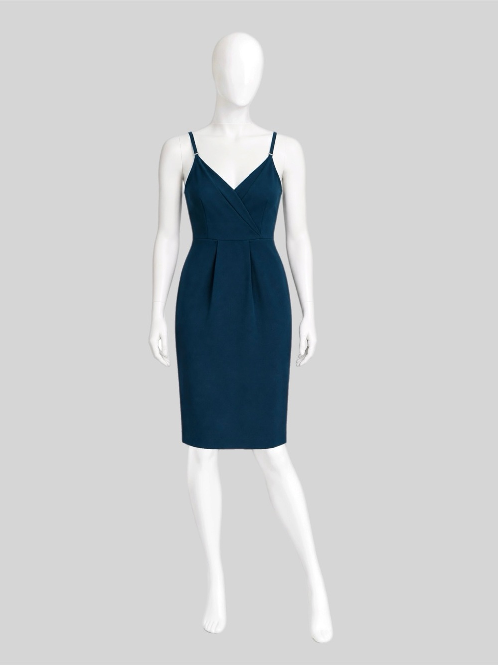 Dress the Population Anita Crepe Midi Dress Blue Medium